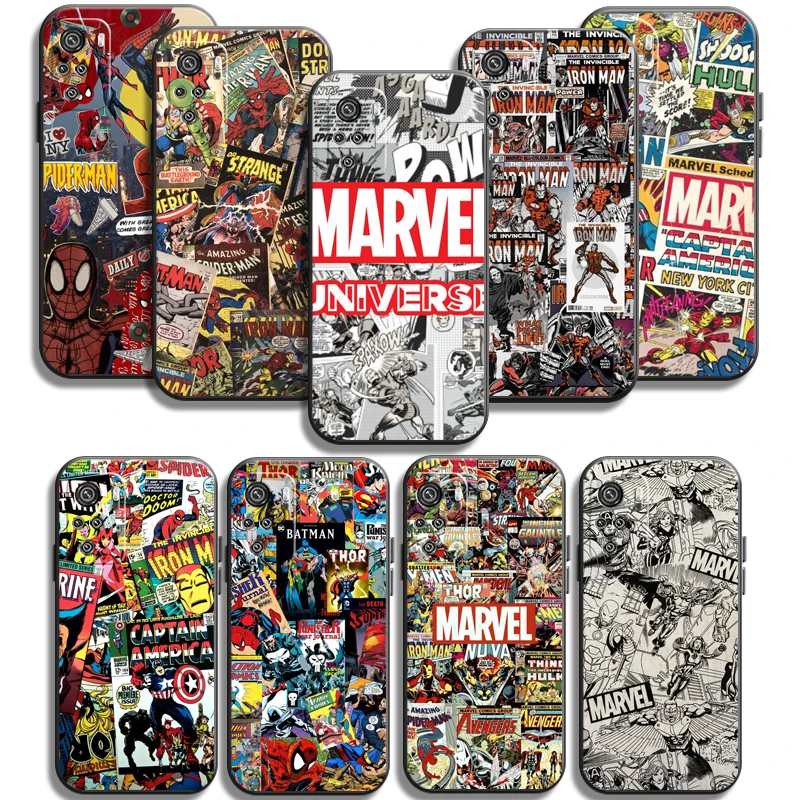 

Marvel Comics Logo Phone Cases For Xiaomi Redmi Redmi Note 7 8 Pro 8T 2021 7 8 7 8A 8 Pro Funda Back Cover Soft TPU Coque