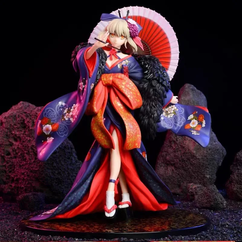 

28CM Anime Fate Figure Nero Saber Action Figure Kimono Bathrobe Position Sexy Girls Nero Model Doll Figure Toys