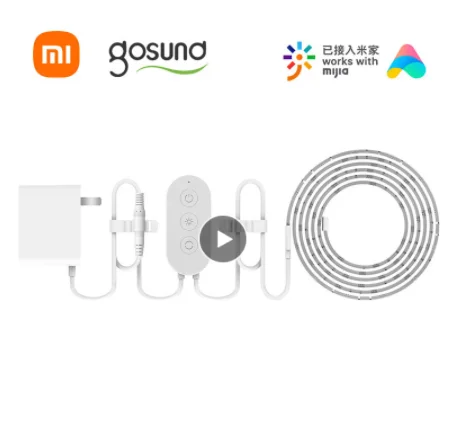 Xiaomi gosund rgb faixa de luz inteligente tira colorida cordeiro led extensция Максимальная для 10m 16 milhões de work com mijia
