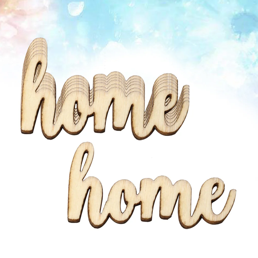 

15 Pcs Woodsy Decor Wedding Wood Piece House Ornaments Home Sign Wreath Letter A Ornament Party Wood Piece Wood Chips