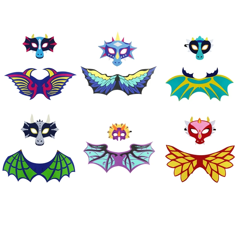 

Kid Dragon Mask Wing Cloak Children Dinosaur Costume Dinosaur Cloak Mask Set