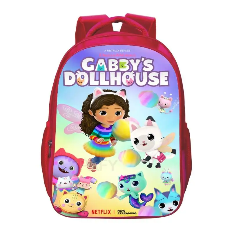 Фото Рюкзак для девочек Gabby's Doll House, школьные ранцы для детей 1-6 классов, Детские ортопедические портфели для начальной принцессы №2
