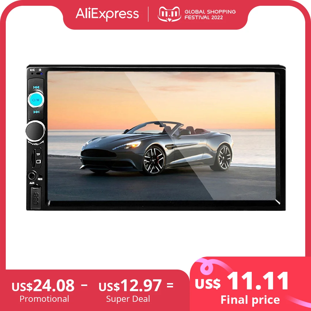  Автомагнитола Podofo 2 din HD-экран 7
