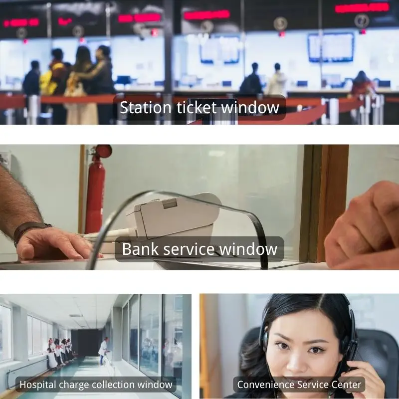 Intercom Bank Ruyage J55 Window Intercom System Dual Way Interphone Window Speaker Two-way Intercom for Pharmacy Bank