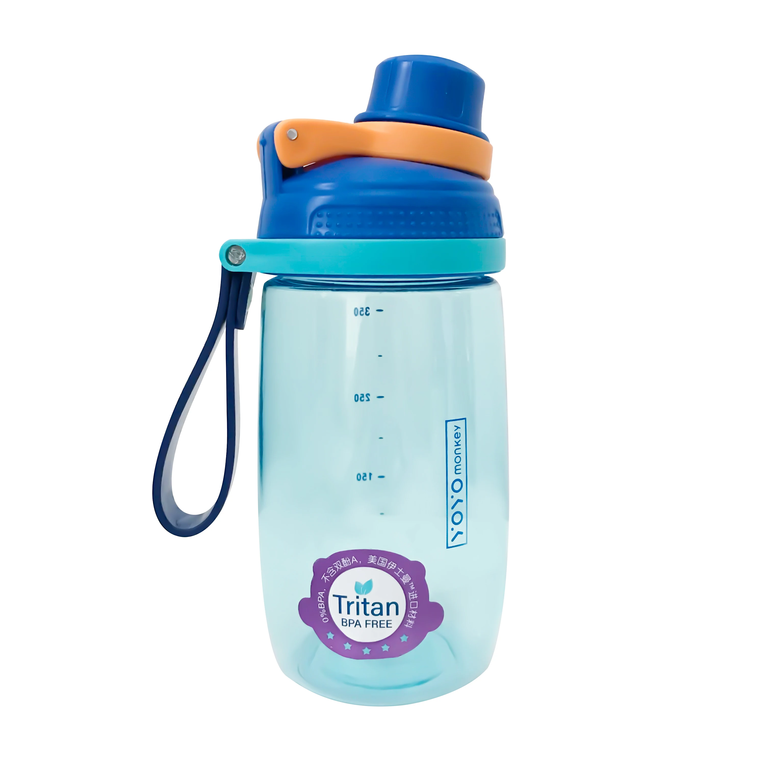 

2023 New Arrival BPA Free No-Spill Tritan Sports Water Bottle with Hand Strap 350ML