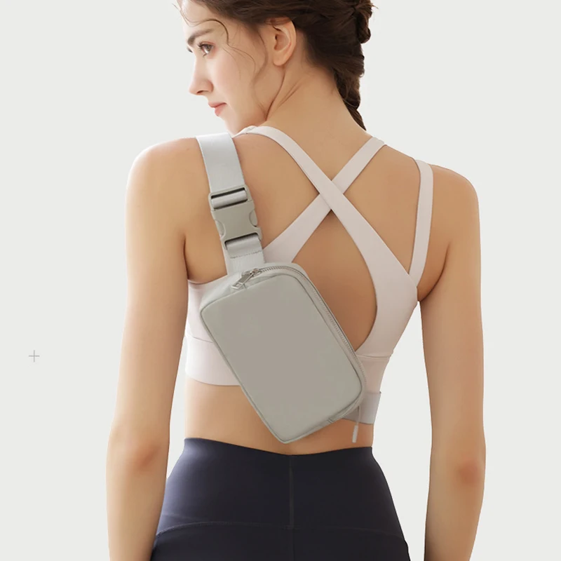 Waist Bag Messenger Bag Nylon Waterproof Chest Bag Outdoor Sports Running Cycling Travel Workout Adjustable Shoulder Strap