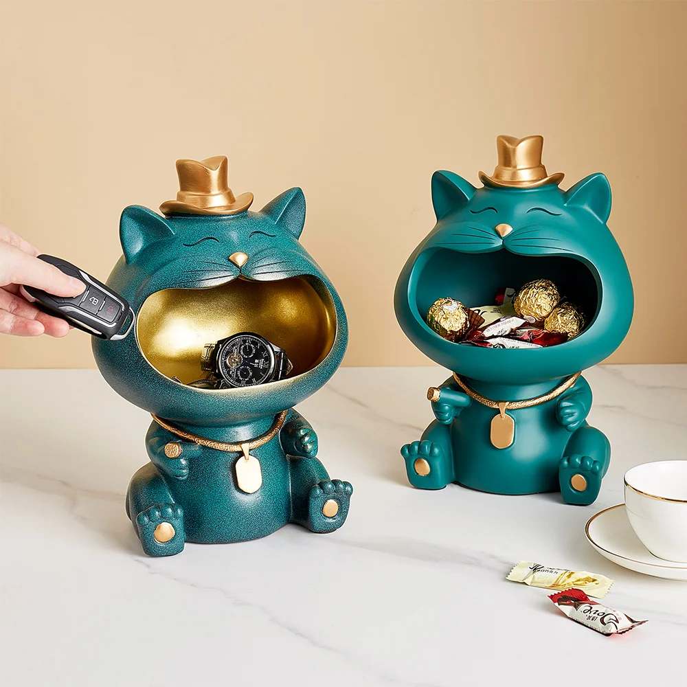 

Resin Storage Tank Animal Figures Shape Living Room Modern Home Decoration Storage Box Jewelry Organizer Snack Container Gifts