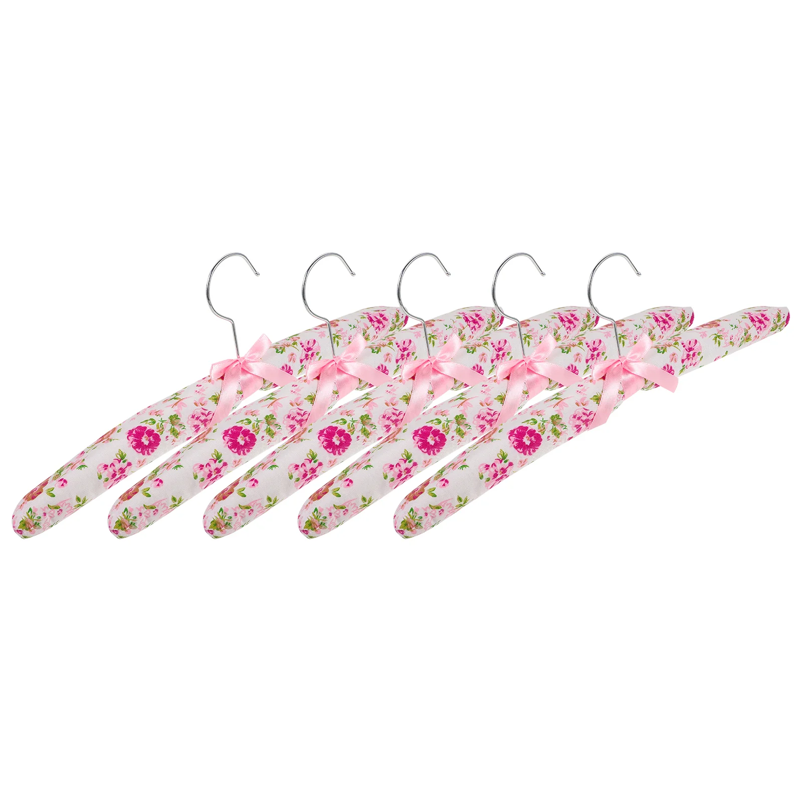 

5 Pcs Cloth Floral Hanger Home Supplies Hangers Skirts Clothing Storage Racks Sponge Clothes Pants Puffy Small Anti-skid