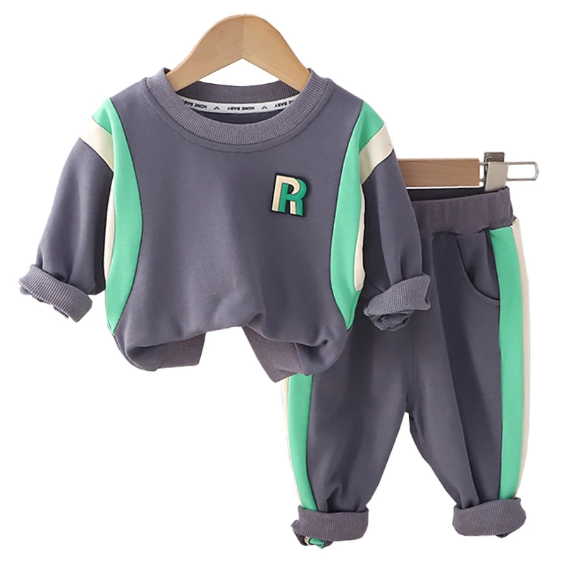 

Комплект одежды для маленьких мальчиков, пуловер для девочек, Свитшот и штаны, комплект из 2 предметов, детская спортивная одежда, детские сп...