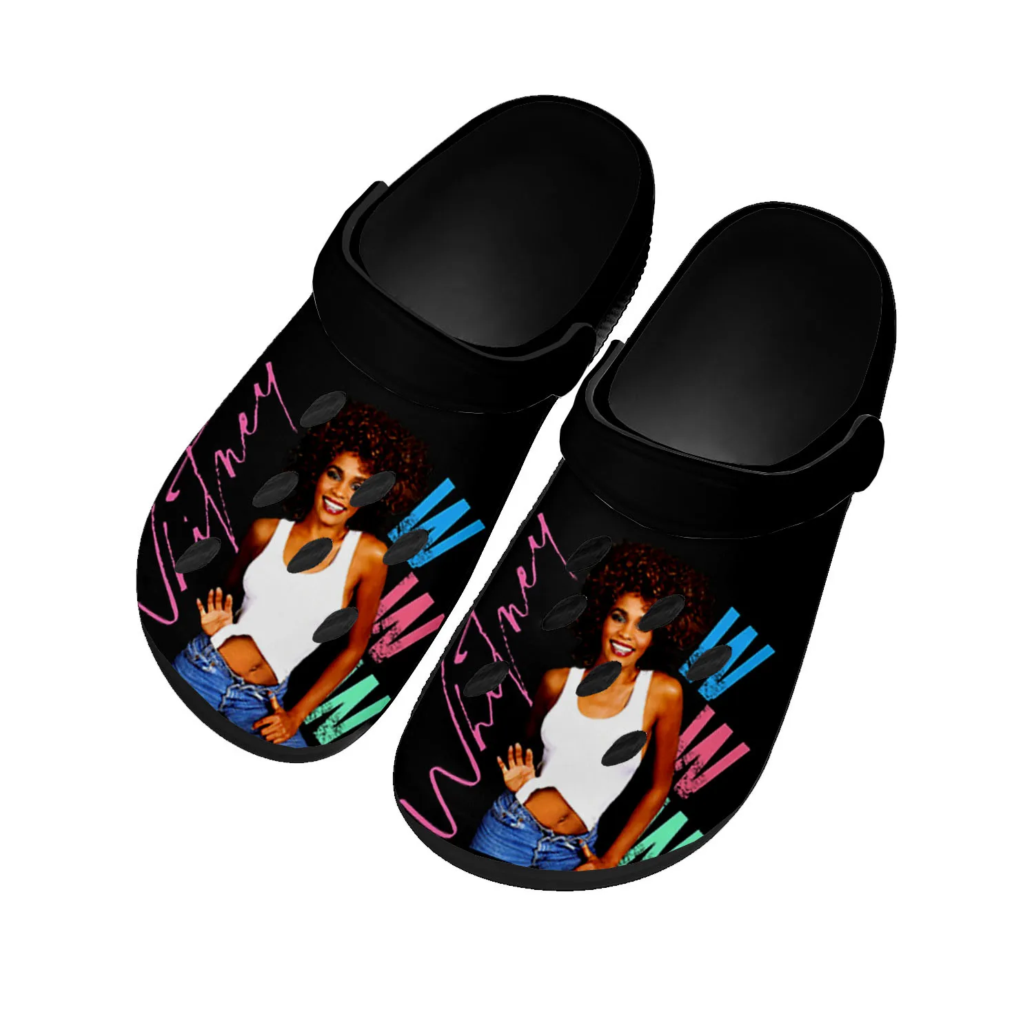 

Whitney Houston Pop Singer Home Clogs Custom Water Shoes Mens Womens Teenager Shoe Garden Clog Breathable Beach Hole Slippers