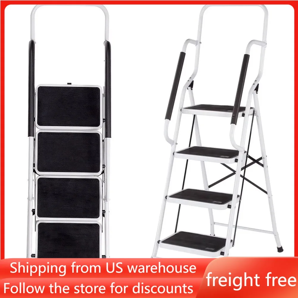 

Складной стул, 4-ступенчатый портативный складной стул для дома и офиса, лестница, телескопическая кухня