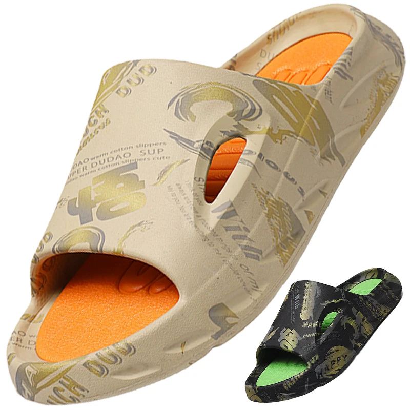 36-45# New Soft EVA Unisex Vacation Beach Sandals Travel Leisure Couples Outdoor  Beach Slippers Indoor Home Bathroom Slippers