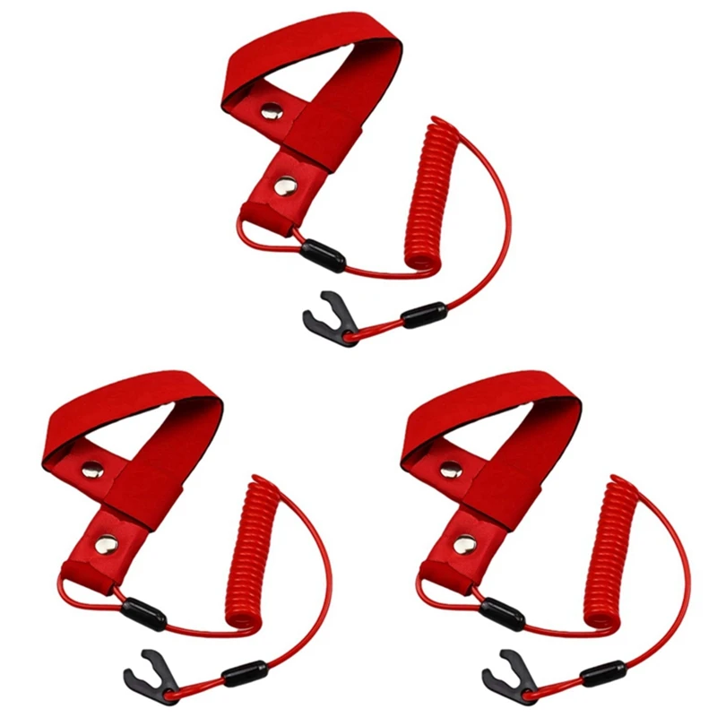 

3X Stop Kill Safety Lanyard Fits Handlebar Switch Key Floating Emergency Flameout Rope For All Yamaha Jet Ski