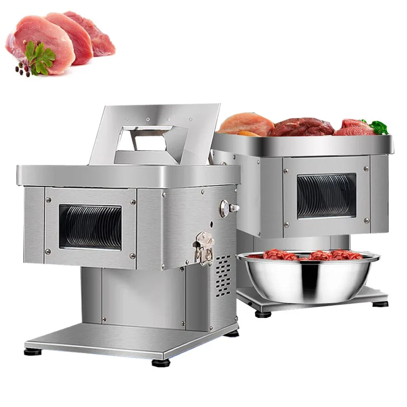 

150kg/H Commercial Electric Meat Slicer Grinder Vegetable Cutter Shred Machine 1100W Automatic Food Chopper Chipper