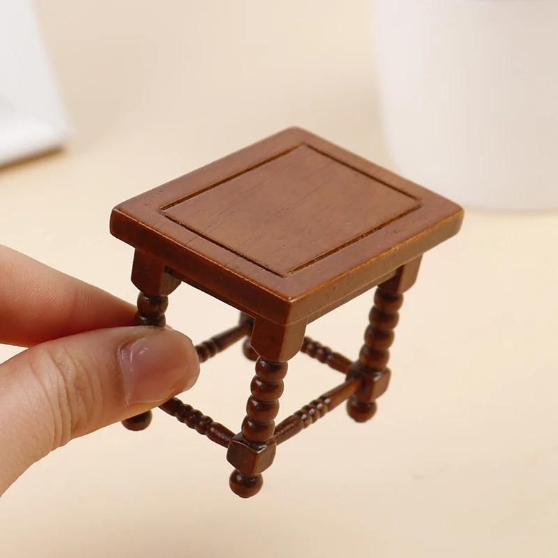 

1:12 Dollhouse Miniature Coffee Table Bedside Stool Living Room Simulation Doll Furniture Accessories Decor Toys