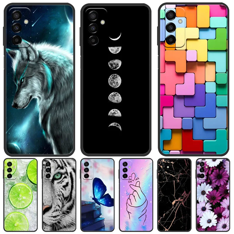 

For Samsung Galaxy M13 Case Soft Silicone Back Cases for Galaxy M13 M 13 Case Phone Cover TPU M13 2022 4G Wolf Lion Printed Capa