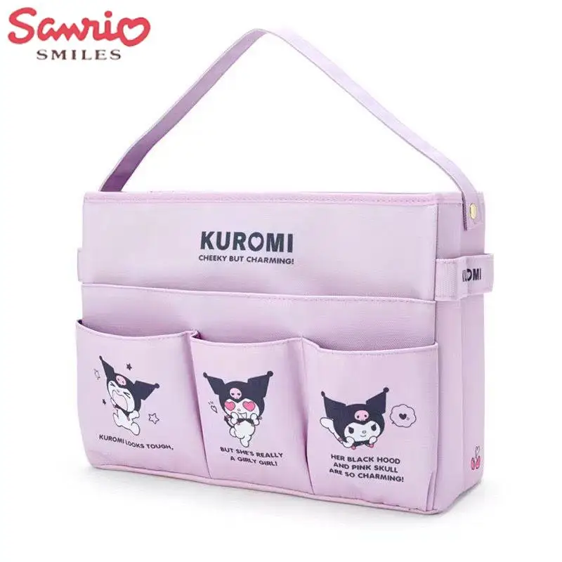 

Sanrio Kuromi многофункциональная сумка для макияжа Cinnamoroll Kuromi My Melody мультяшная сумка для хранения искусственная Аниме подарок для девушки