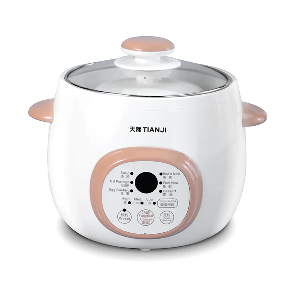 Tianji Electric Stew Pot,1 Quart Crock Pot Slow Cookers,Cera