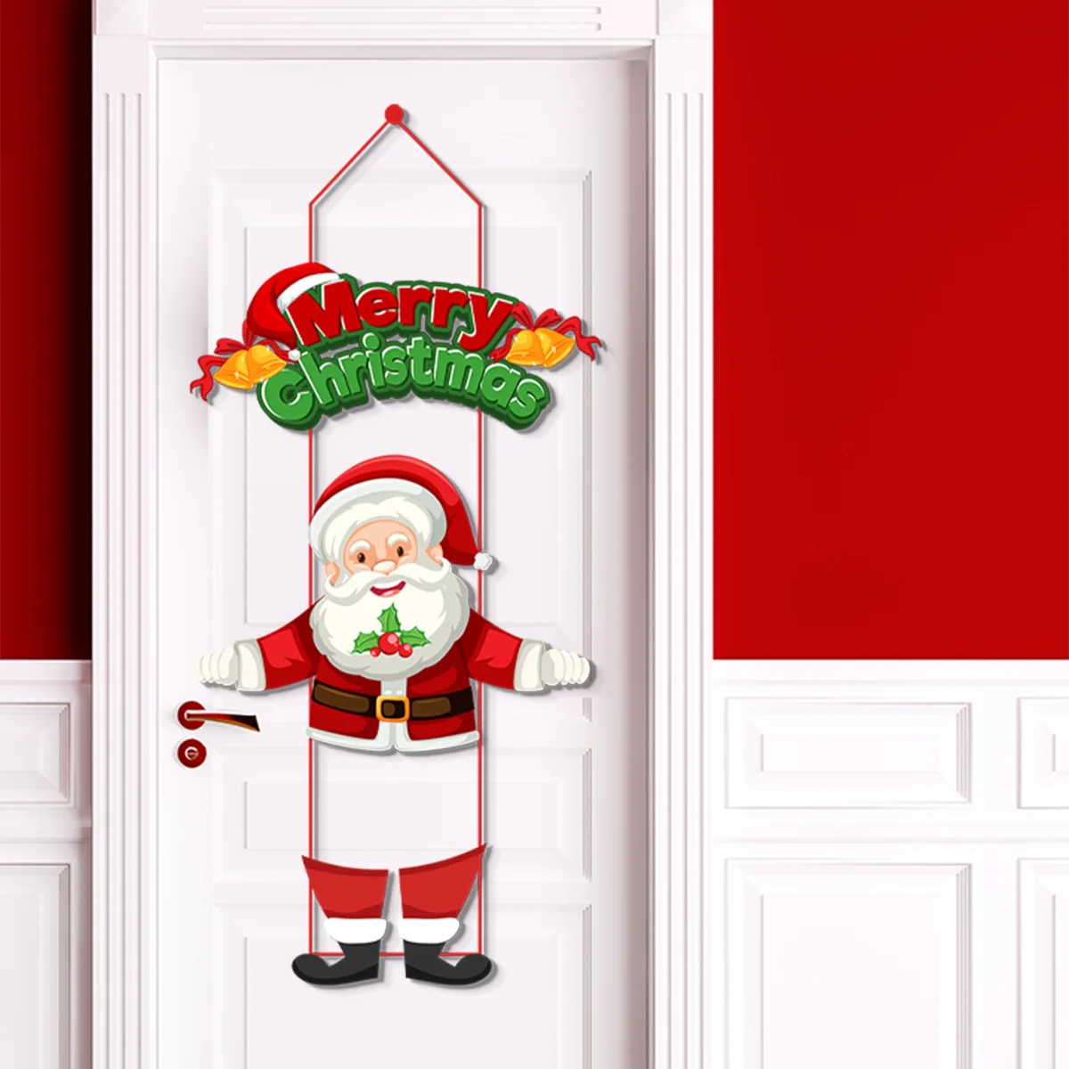 

2023 Christmas Decoration Door Hanging Pendant Cartoon Noel Gingerbread Man Santa Claus Door Hanger Merry Christmas Xmas Navidad
