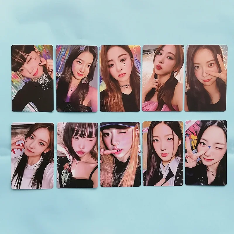 

LE SSERAFIM KPOP Antigraflm Selfie Photocards Double-Sided LOMO Cards LESSERAFIM Sukura Kazuha YunJin Fans Collections 5Pcs