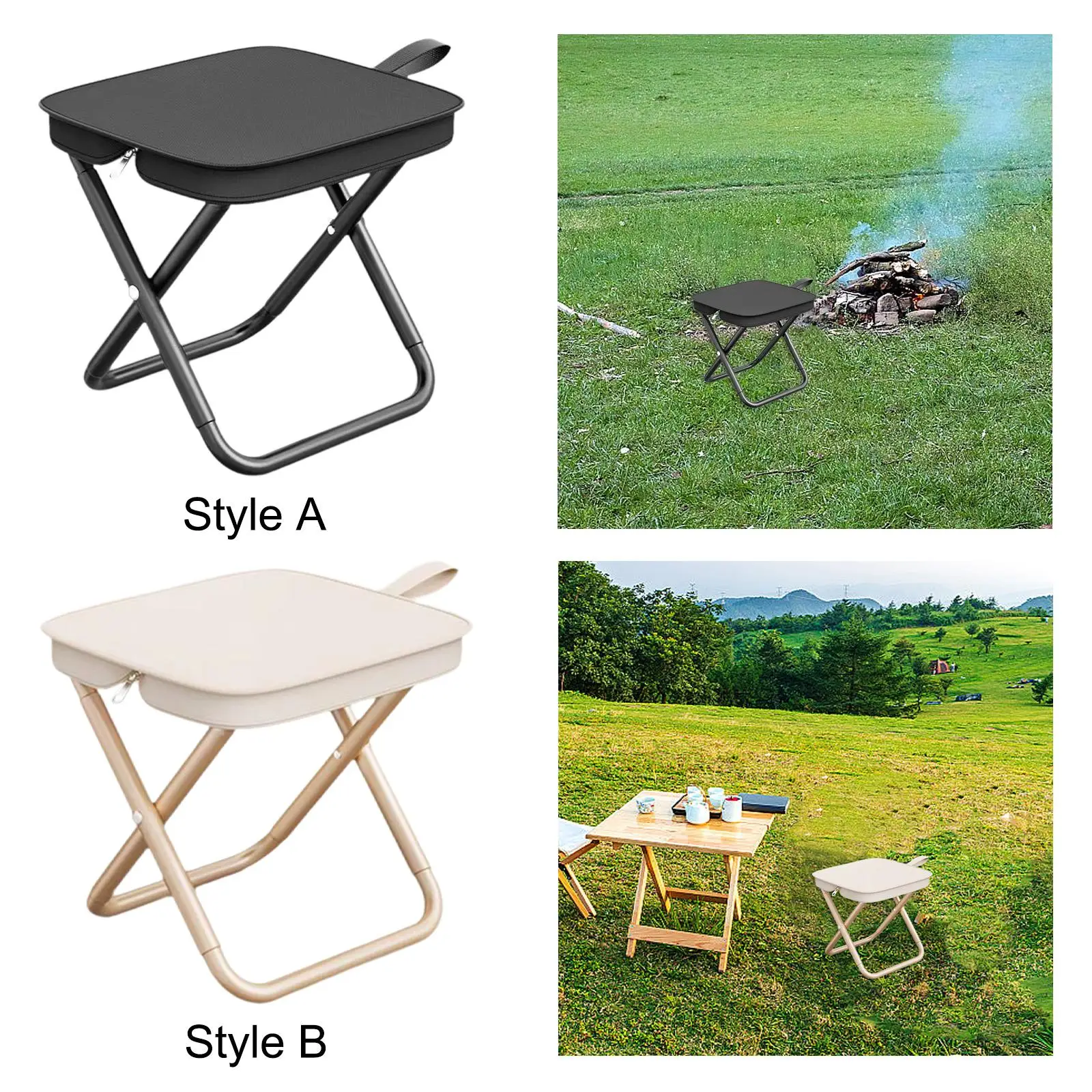 Табурет для кемпинга Сверхлегкий портативный складной табурет рыбалки