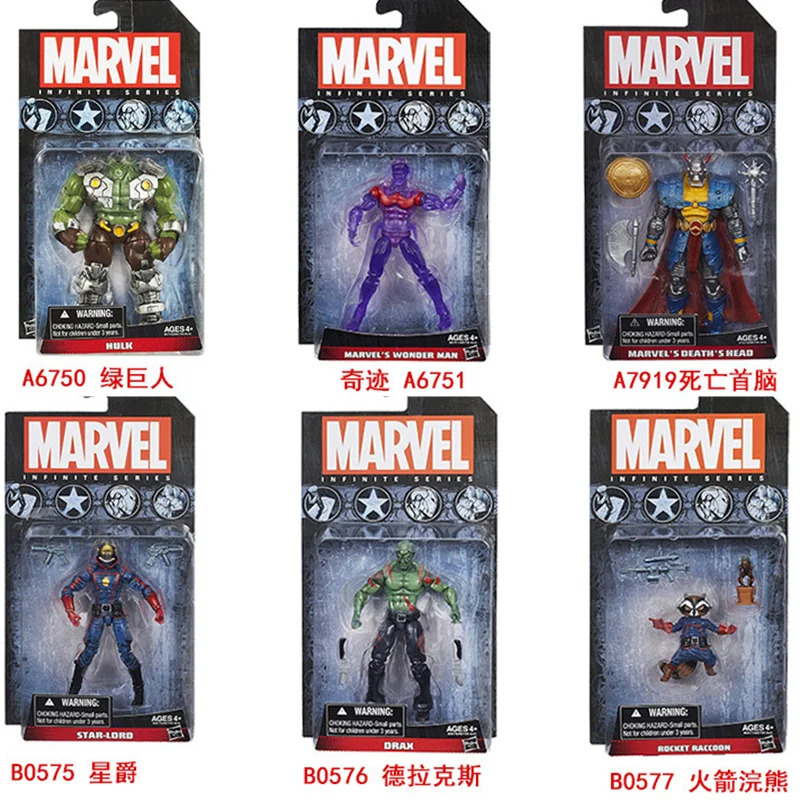

Hasbro Marvel The Avengers 3.75 Inch Anime Figurine Eternal Doll Series Death Head Star-Lord Rocket Racoon Action Figure Model