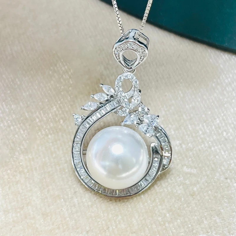 

Цепочка с подвеской MeiBaPJ из серебра 925 пробы с натуральным жемчугом, 11-12 мм