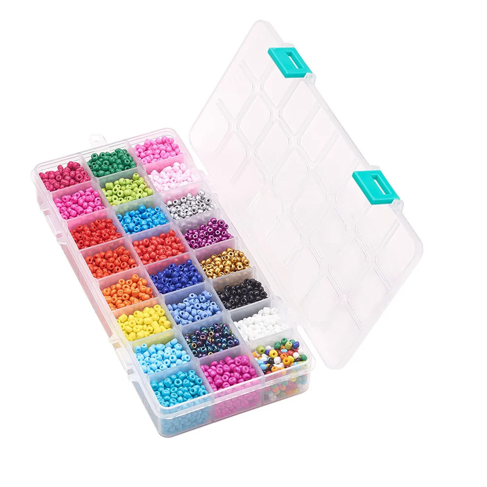 

24 Colors Bracelet Kit Beads Accessories Glass DIY Materials Beaded Jewelry Colorful For making bracelets Seed