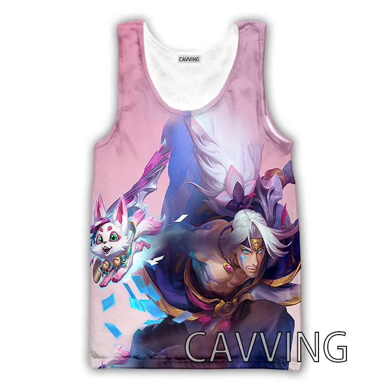 

Майка CAVVING 3D с принтом духа, майка Yasuo, жилет в стиле Харадзюку, летняя майка, рубашки, уличная одежда для мужчин и женщин