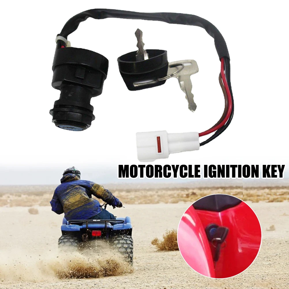 

High-quality Ignition Key Switch 4Pin 2 Position for Yamaha Raptor Banshee Big Bear YFM350 Wolverine Worrior