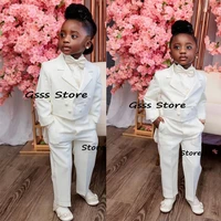 girls suit party tuxedo formal party stage costume 2 piece kids blazer pants suit wedding tuxedo boys outfit