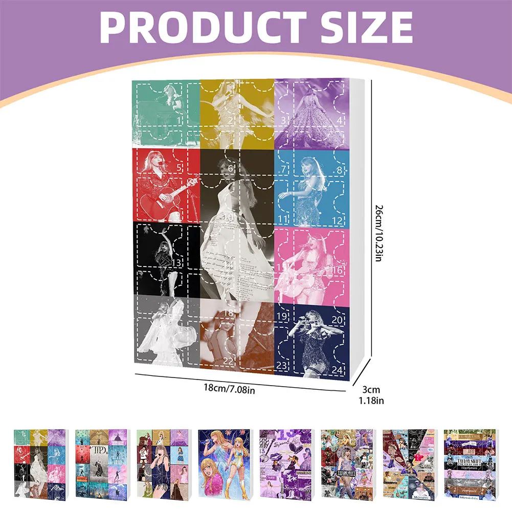 Адвент-календарь Taylor 2024 2D акриловые подвесные брелки-подвески 24-дневный