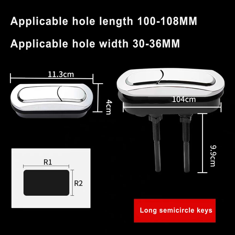 

1pcs Square Dual Flush Toilet Tank Button Toilet Tank Valve Universal Closestool Switch Press Bathroom Accessories