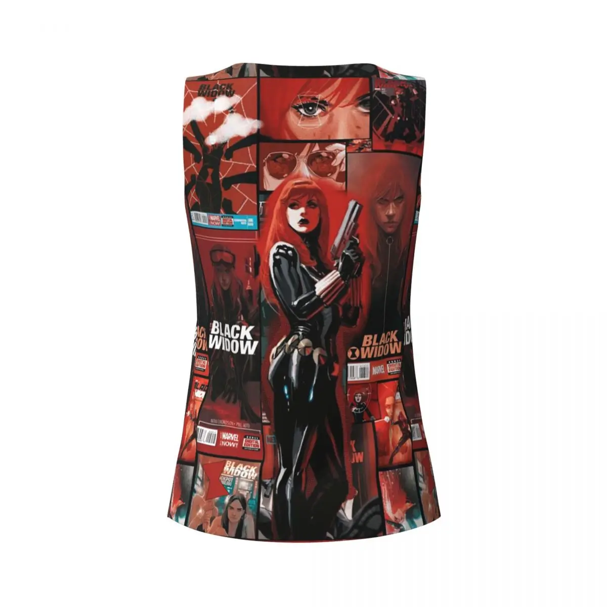 Индивидуальные комбинированные майки для йоги с черной вдовой женщин