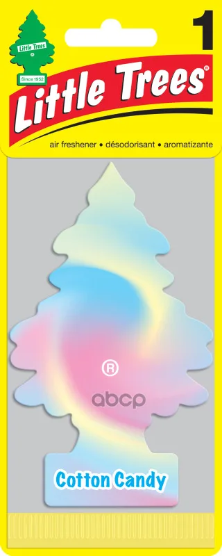 U1p-10282-Russ_ароматизатор Подвесной! Картон Ёлочка 'Сладкая Вата' (Cotton Candy) Little Trees