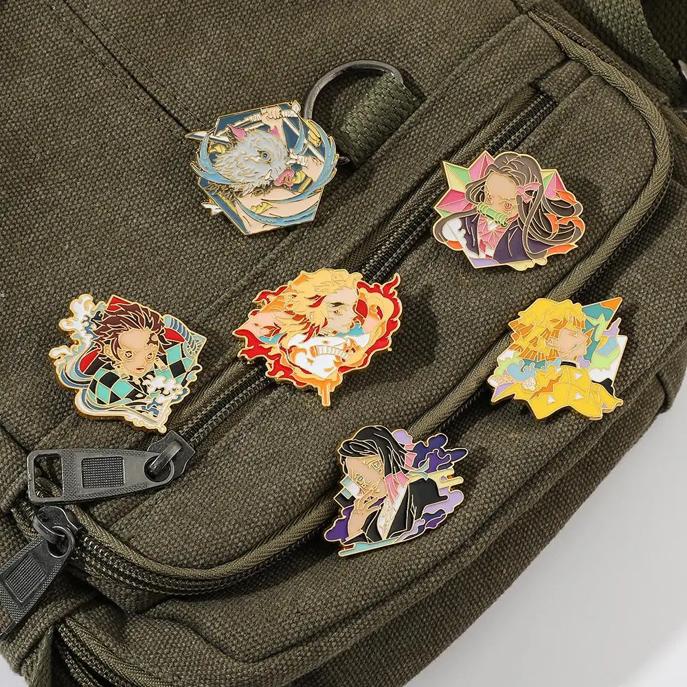 Модные эмалированные Металлические Значки для женщин рассекающий демонов -