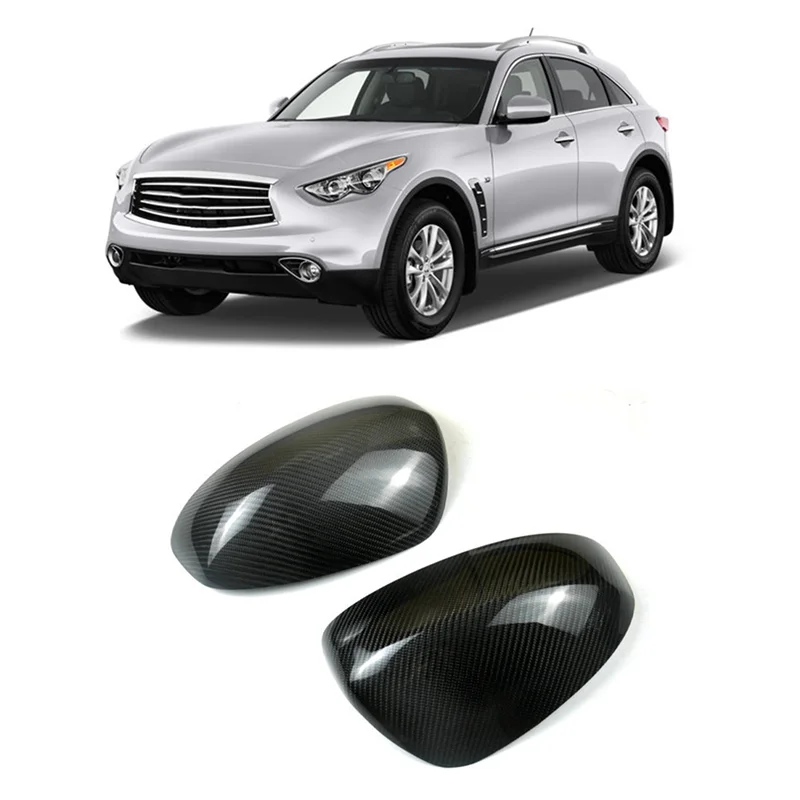 Для 2014-2017 Infiniti QX50 QX70 углеродное волокно Боковые зеркальные крышки боковое крыло
