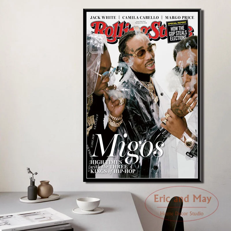 

Migos ловушка Рэп звезда хип-хоп плакаты и принты Картина на холсте настенные картины для гостиной Декор для дома Quadro