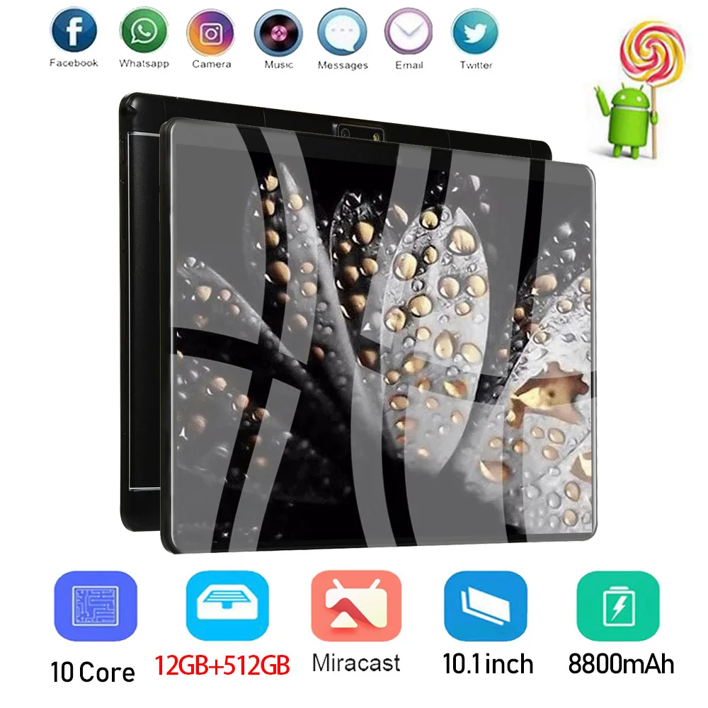 Планшет на Android 8800 мАч 12 Гб 512 ГБ |
