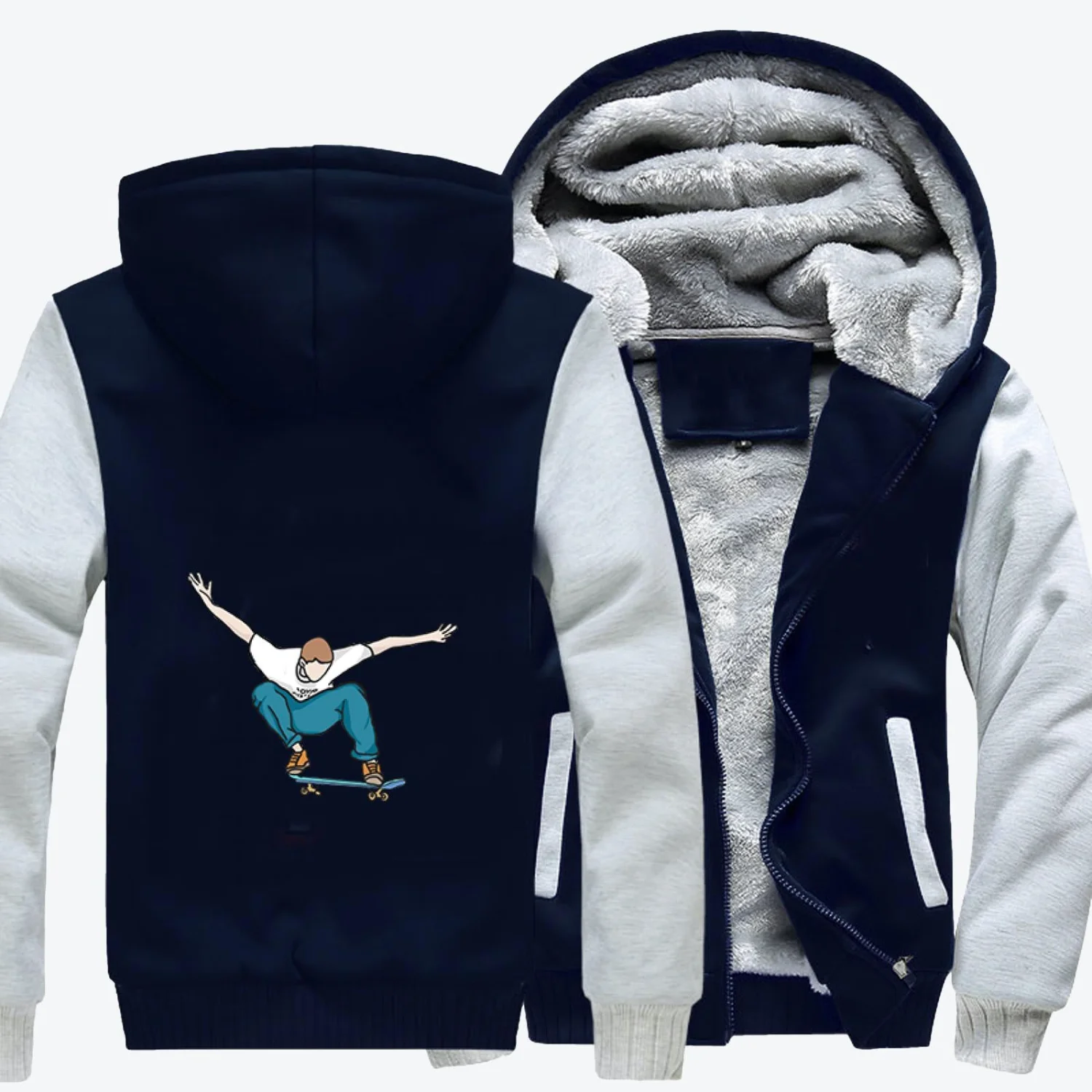 

Quocoa Skater Boy, Skateboarding Fleece Jacket