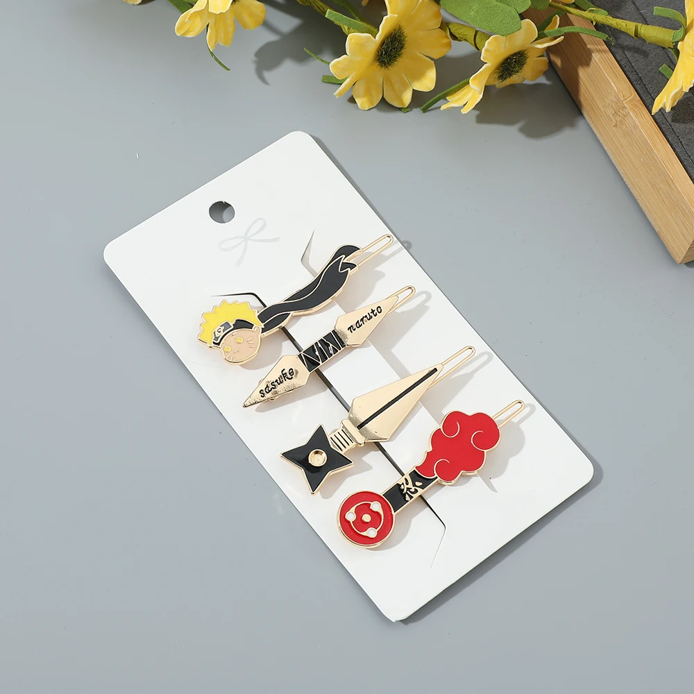 

Anime NARUTO Simple Hairpin Cartoon Figure Uzumaki Naruto Wild Metal Hair Clip Jewelry Home Outdoor Fashion Hair Accessories