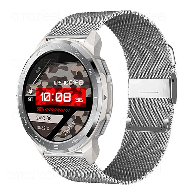 Ремешок металлический для Honor Watch GS Pro браслет из нержавеющей стали Magic 2 46 мм 42 20 22