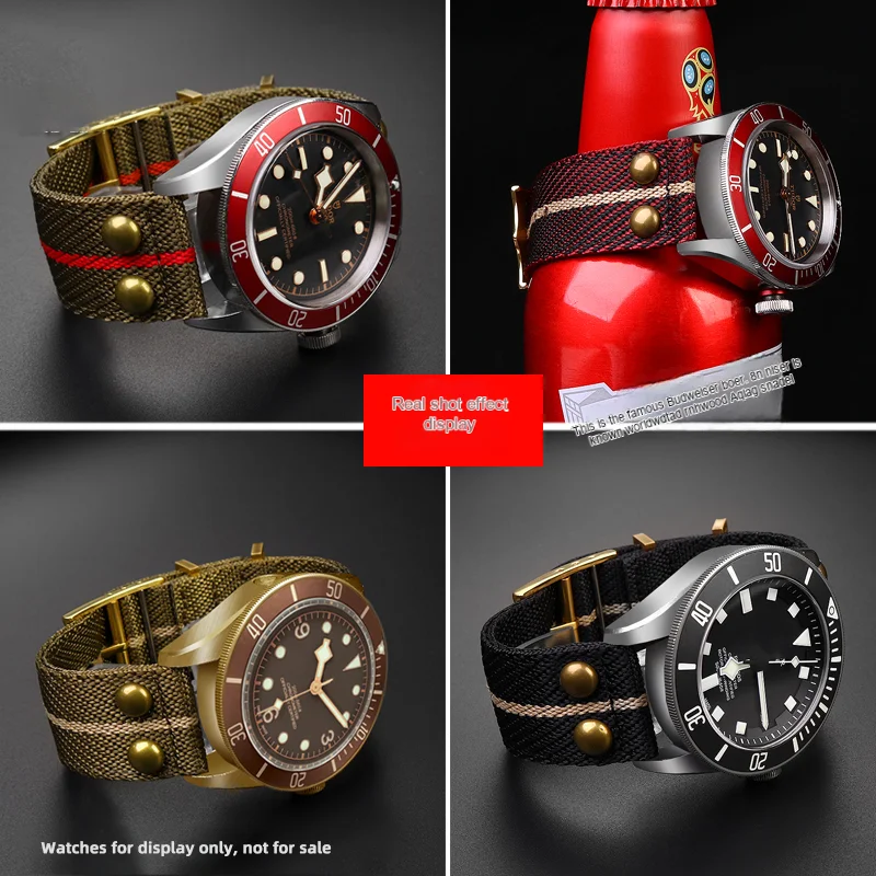 Ремешок для часов Tudor Heritage black bay series бронзовый маленький Красный цветок 1958 M79250BA