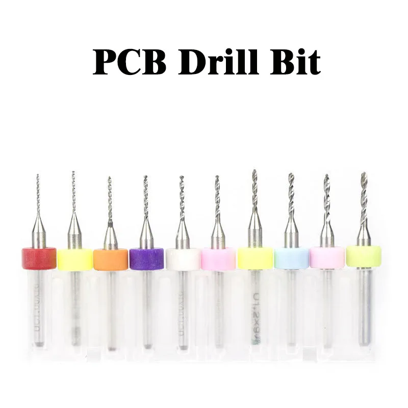 

10Pcs/Lot Carbide PCB Drill Bits For Print Circuit Board Mini CNC Drilling Bit Set Micro Engraving Endmill 0.1mm-2mm