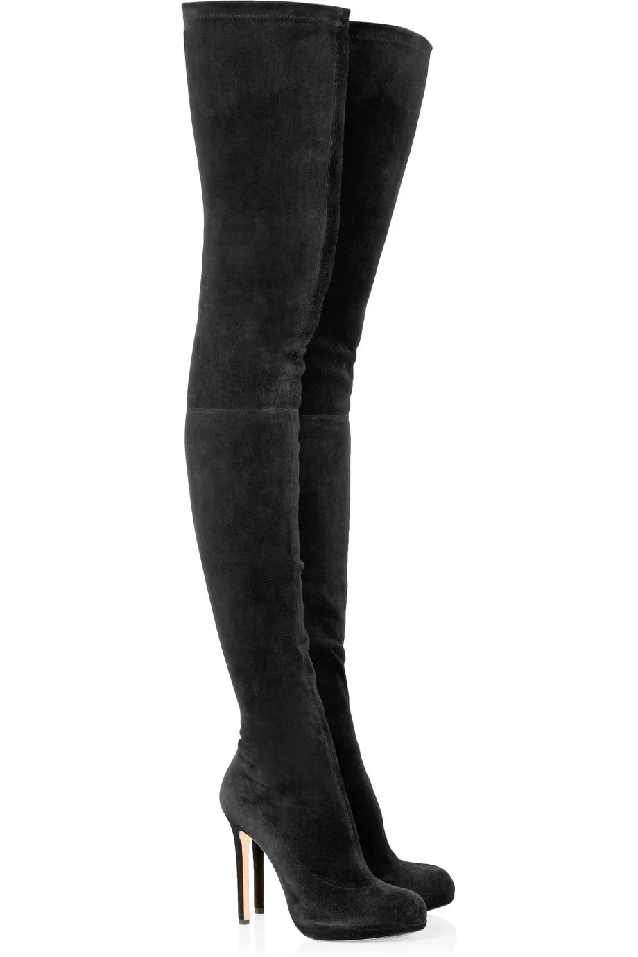 Autumn/winter Waterproof Super High Heel Large Size Over The Knee Boots Black Elastic Thigh Boots
