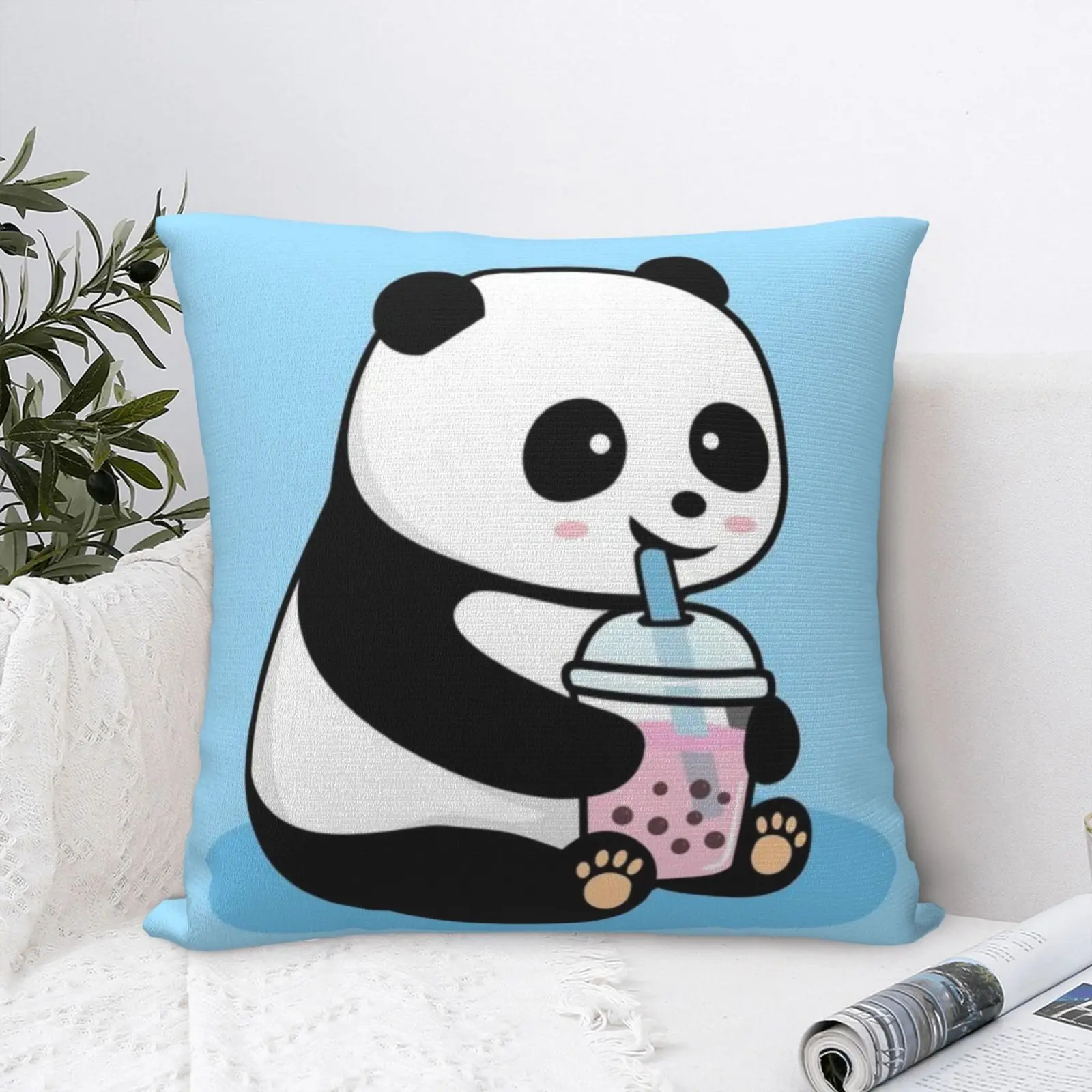 

Мультяшная панда 1 чехол для подушки для спальни подушки Чехол для подушки черная Роскошная Подушка Чехол декоративная подушка