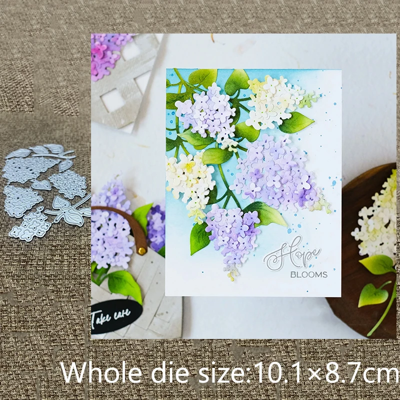 XL Design Craft Металлическая трафаретная форма Вырубная штампка BotaniCuts Сиреневое
