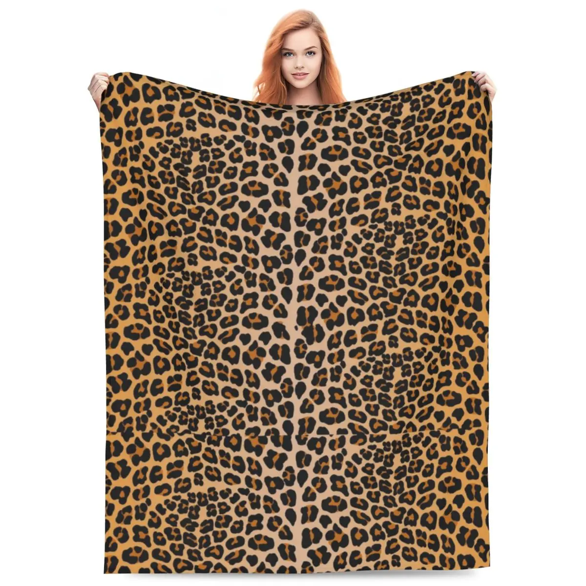 Плед мягкий фланелевый с леопардовым принтом теплый плюшевый одеяло для кровати