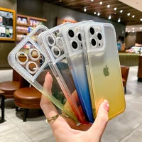 phone case for iphone xr funda lens protection coque iphone 13 pro max 12 11 pro x xs max 7 8 plus se 2020 2022 gradient covers