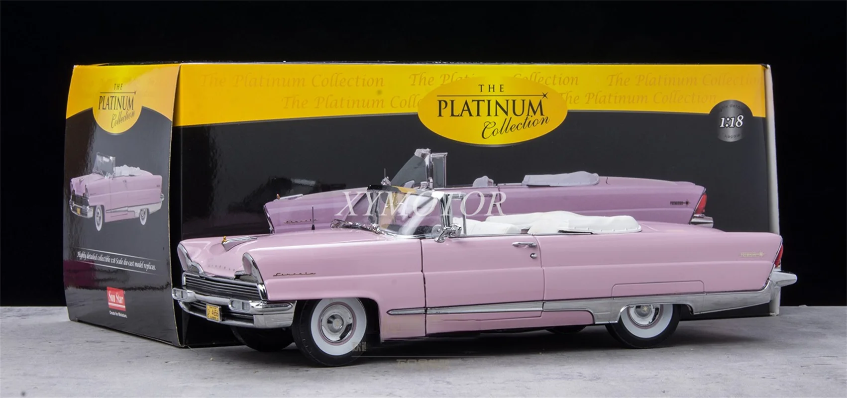 

SunStar 1:18 For Lincoln Premiere 1956 Diecast Model Car Toys Gifts Defect paint rash Display Collection Ornaments